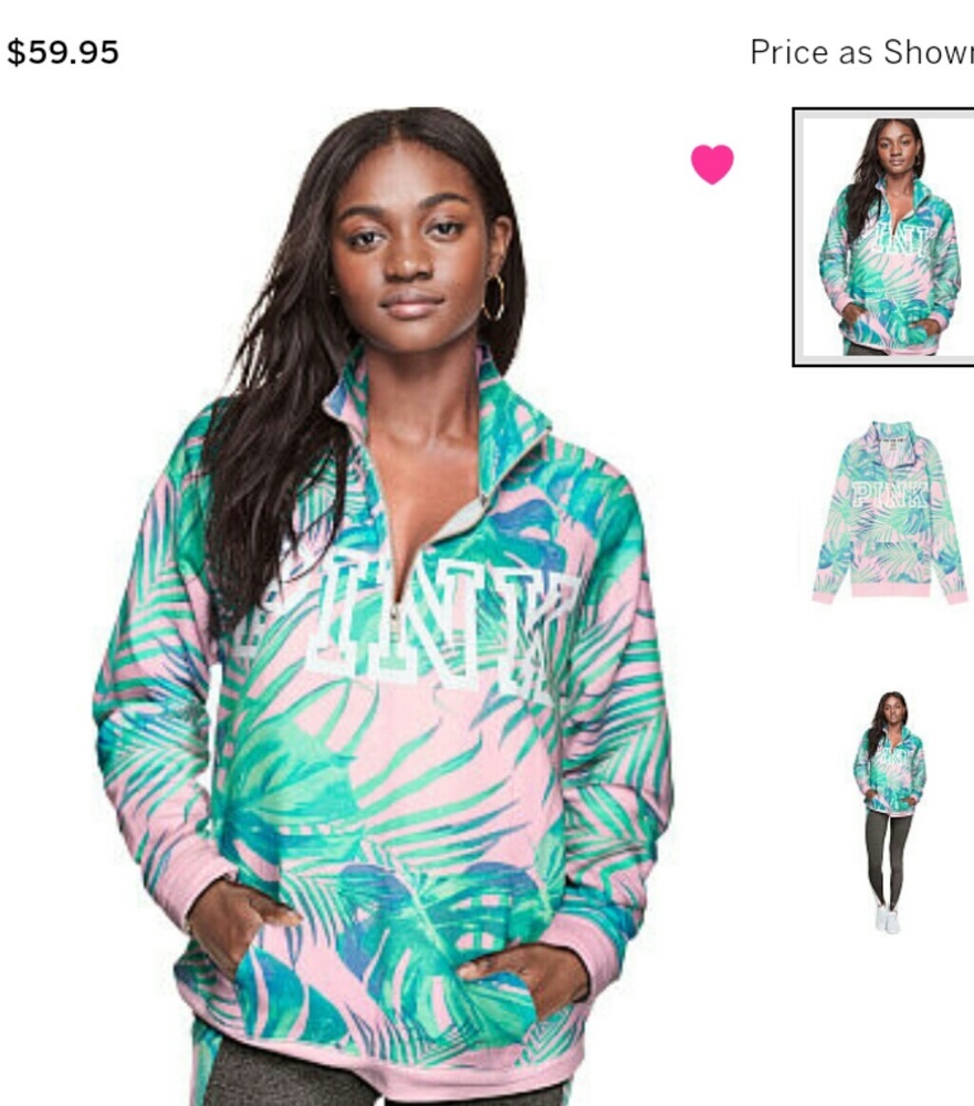 ✴️SOLD! on ♏✴️New! VS PINK Palm Print Sweater☺❤